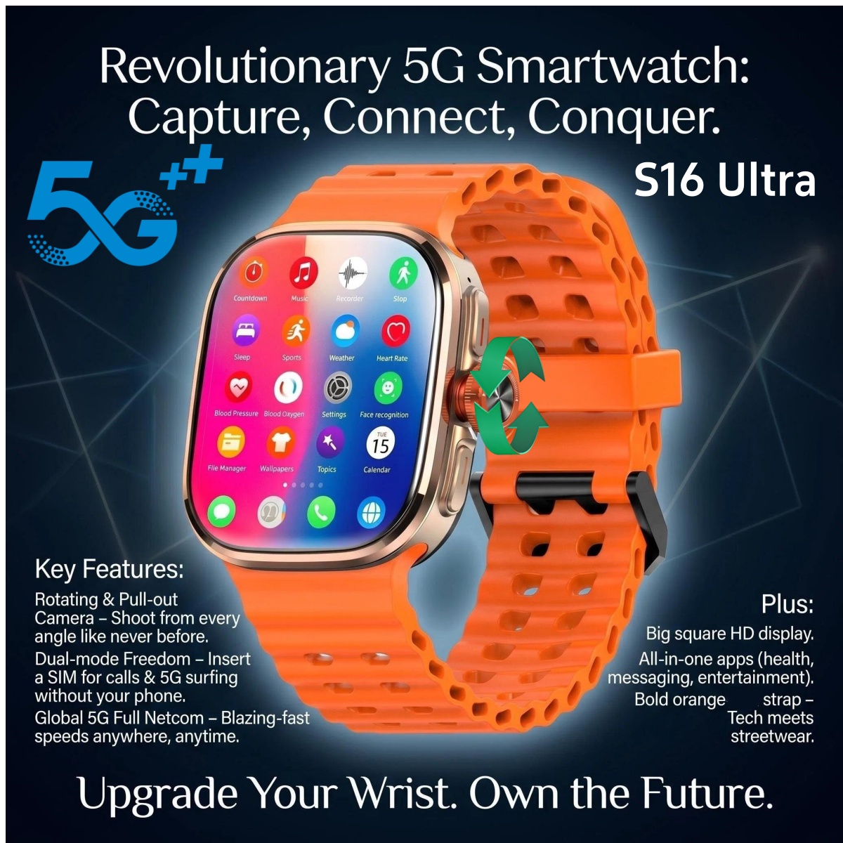สมาร์ทวอทช์ Original S16 Ultra - Fall Detection Watch บทวิจารณ์และราคา